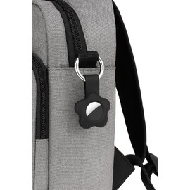 Silicone Tracker Holder with Strap – Compatible with Bluetooth Tracking Tags – Secure Keychain for Bags, Pets, and Kids – GonzRise (White)