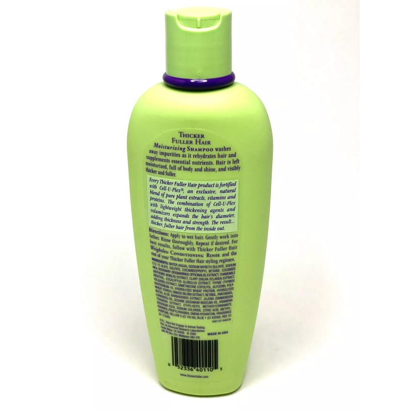 Thicker Fuller Hair Cell U Plex 12oz Moisturizing Shampoo To