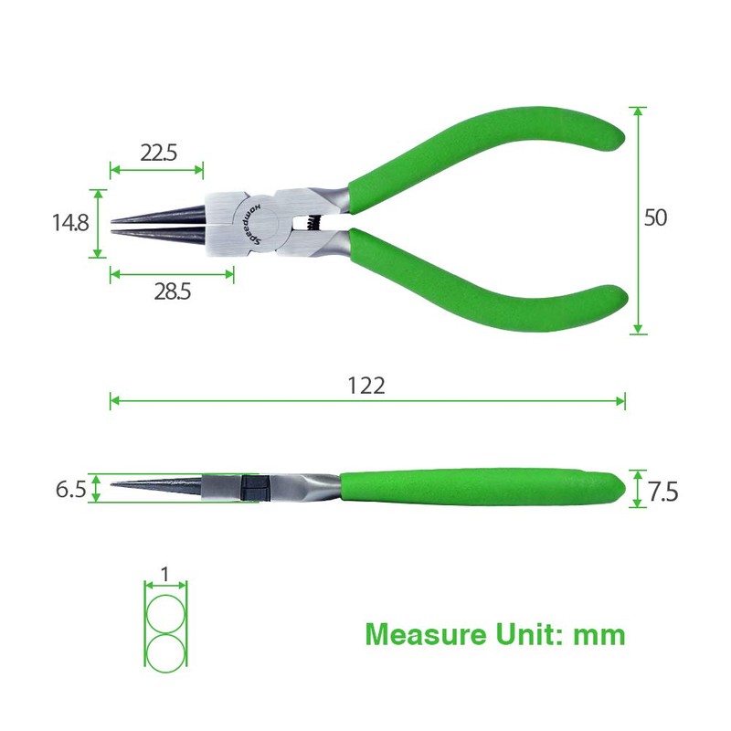 SPEEDWOX Mini Round Nose Pliers for Jewelry Making 5 Inches
