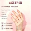 Generic Uñas postizas largas transparentes estilo stiletto, 100 unidades, brillantes,