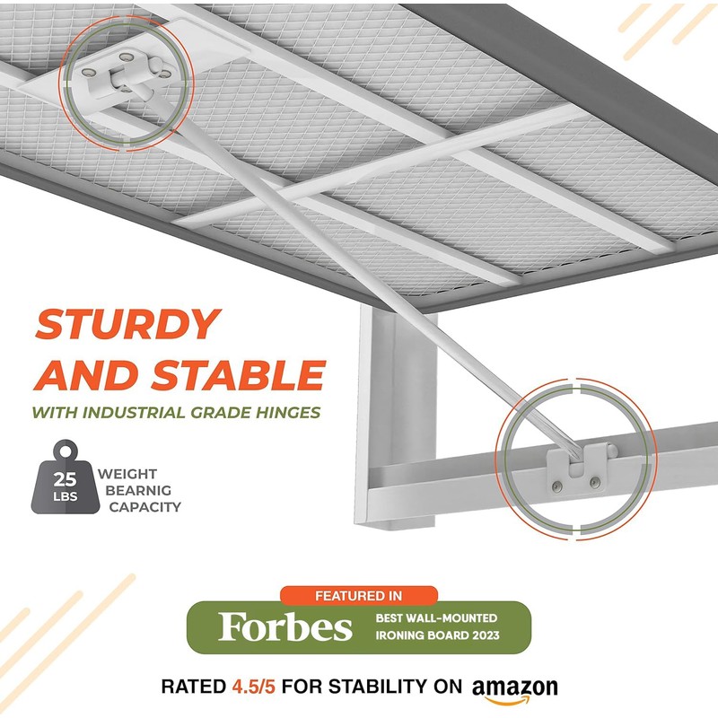 Xabitat Wall Mounted Ironing Board | 36.2" X 12.2" Compact