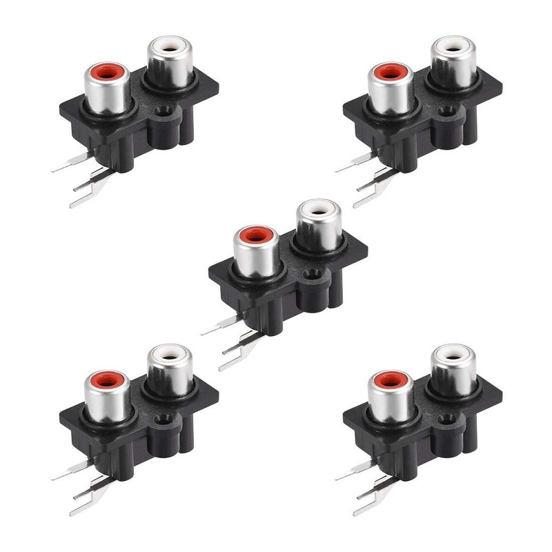 5X RCA Connectors Coaxial Connector Composite Video Connector