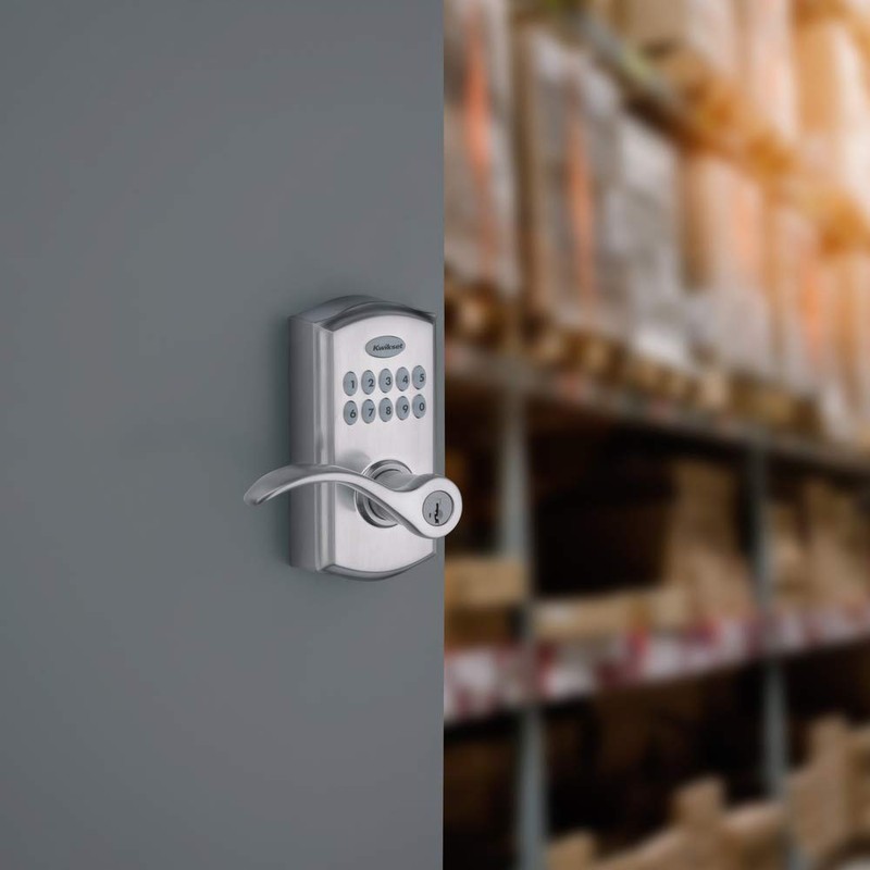 Kwikset SmartCode 955 Pembroke Light Commercial 10-Button Keypad Electronic Lever,