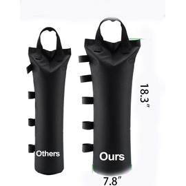 Canopy Weights 112 LBS Gazebo Tent Sand Bags, Weight Bags for op up Tent, Outdoor Gazebo, Trampoline, Pergola, 4pcs-Pack (Black)