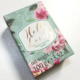 Giftcraft Gift Craft Hello Lovely Exfoliating Oatmeal Soap Peony Jasmine Bloom 3.52oz Bar