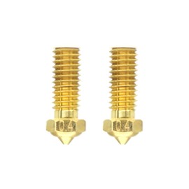 R QIDI TECHNOLOGY 3D Printer Brass Extruder Nozzles 0.4 mm M6 for X-SMART3, 2 Pcs
