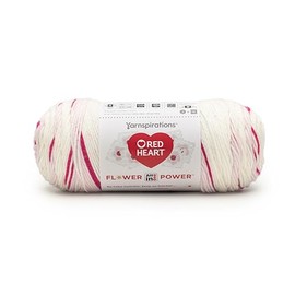 Red Heart All in ONE Flower Power Cherry Blossom Yarn - 3 Pack of 8.8oz/250g - 100% Acrylic - #4 Worsted (Medium) - 417 Yards - Knitting/Crochet