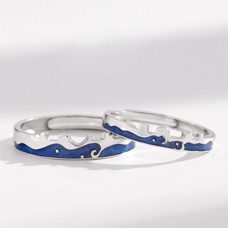 083 Base Pair Ring Set of 2 Free Size 925