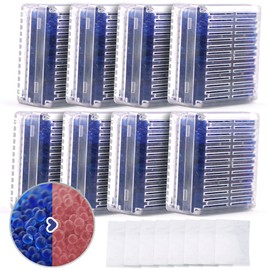 Wisesorb Silica Gel Canister, 45 Gram 8 Packs Hard Plastic Silica Gel Desiccant Canister (Blue to Pink), Reusable Gun Safe Dehumidifier Moisture Absorber with Nonwoven Zip Lock Storage Bags