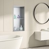 SaniteModar Shower Niche, Stainless Steel Shower Niche 12" X 24"