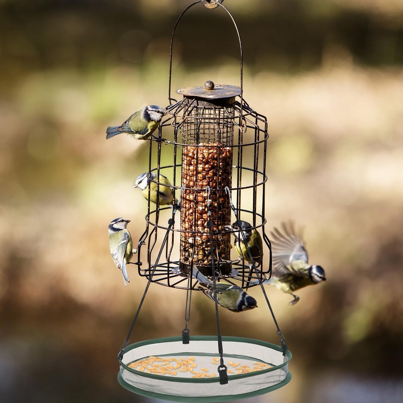 FoldTier 1 Pieces Universal Wild Bird Seed Catcher Hanging Hoop