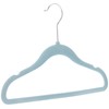 3 Sprouts Velvet 10 Piece Non-Slip Baby Hangers, Blue