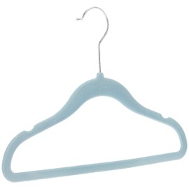 3 Sprouts Velvet 10 Piece Non-Slip Baby Hangers, Blue