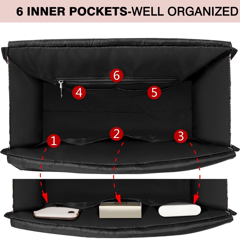 IBFUN - Bolsa de mano con bolsillos de 14/24 con