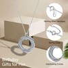 IEFLIFE 80th Birthday Gifts for Women, 8 Circle Necklaces Jewelry