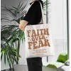 TSOTMO Faith Over Fear Tote Bag Bible Verse Gift Faith