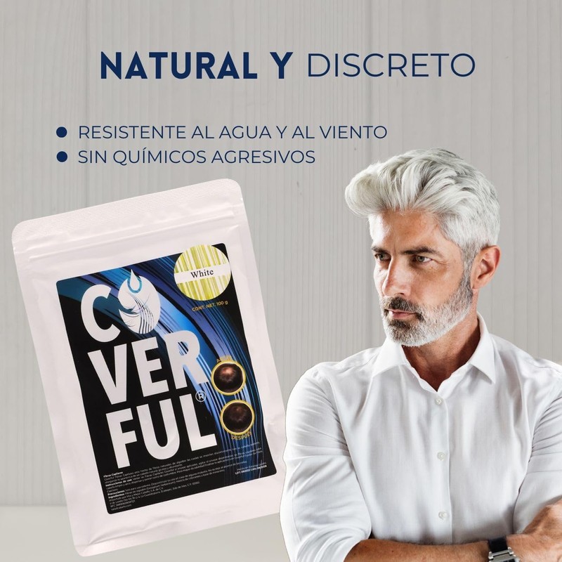 Fibra Capilar Coverful Premium 100 Gramos Para Cubrir Calvicie, Canas