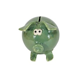 Clay in Motion Piggy Bank Money Bank (Green)