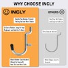 INCLY 176PCS Extra Thick Pegboard Hooks, 1/4" Heavy Duty Metal