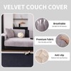 MDSASFD Velvet Couch Cover, Washable Sectional Sofa Cover, Anti Slip