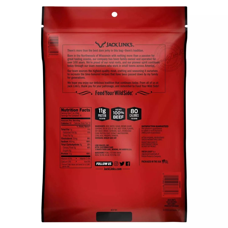 Jack Link's Original Beef Jerky, 16 oz.
