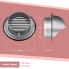 WeCooper 304 Stainless Steel Air Vent 150mm, Round Bull Nosed