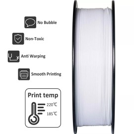 Geeetech 3D Printer Filament PLA White 1.75mm 1kg Per Roll Consumables US New