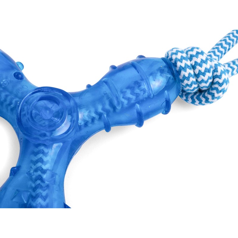 Petface (Little Petface) Tripod Puppy Dog Chew Toy, Blue