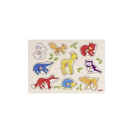 GOKI Wooden Jigsaw Puzzles GOKIForest Animals, Lace, Multi-Colour (1)