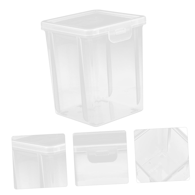 Mikinona 2pcs Plastic Storage Boxes with Lids Multi Functional Organizer