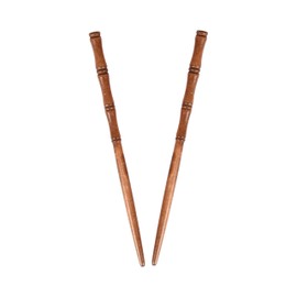 Carved Wooden Hair Sticks Set, Traditional Hair Chopsticks, 7 inches, 2 Pack, Vintage Style (Natural)