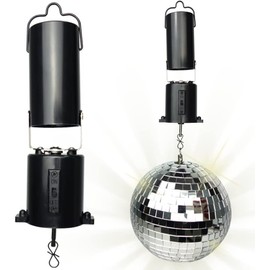 ArtCreativity Disco Ball Motor with Mirrored Disco Ball, Includes Battery Powered Spinning Ball Motor and 4 Inch Disco Ball with Hanging String, for Parties, Birthdays, Weddings, and Room Décor
