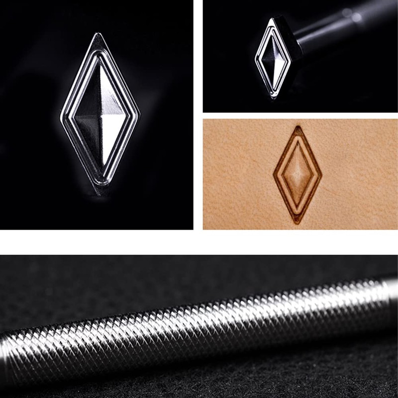 Singring Leather Diamond Stamps Stamping Tools 3D Geometric Pattern 304