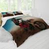 HZVRTN Motorcycle Bedding Set, Teens, Cool Motorcycle Driver Bed Set
