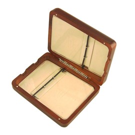 alto saxophone reed case for 6 reeds - brown / mahogany