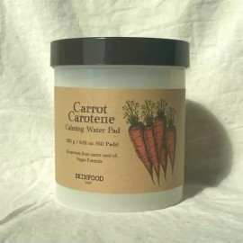 Skin Food 스킨푸드 캐롯 카로틴 카밍 워터 패드 60매 1개 / 써클 SkinFood Carrot Carotene Calming Water Pad 60 Sheets 1 Pack / Circle
