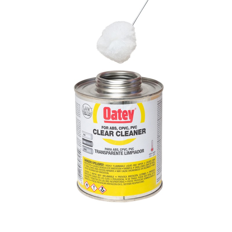Oatey 30782 Clear Cleaner, For ABS, PVC and CPVC Pipe