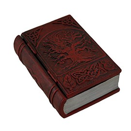 Fantasy Gifts Red Embossed Tree of Life Book Jewelry Trinket Box with Hinged Lid New