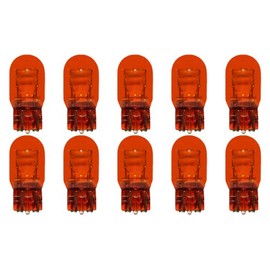 CEC Industries #7443NA (Amber) Bulbs, 12/12 V, 21/5 W, W3x16q Base, T-6.5 shape (Box of 10)