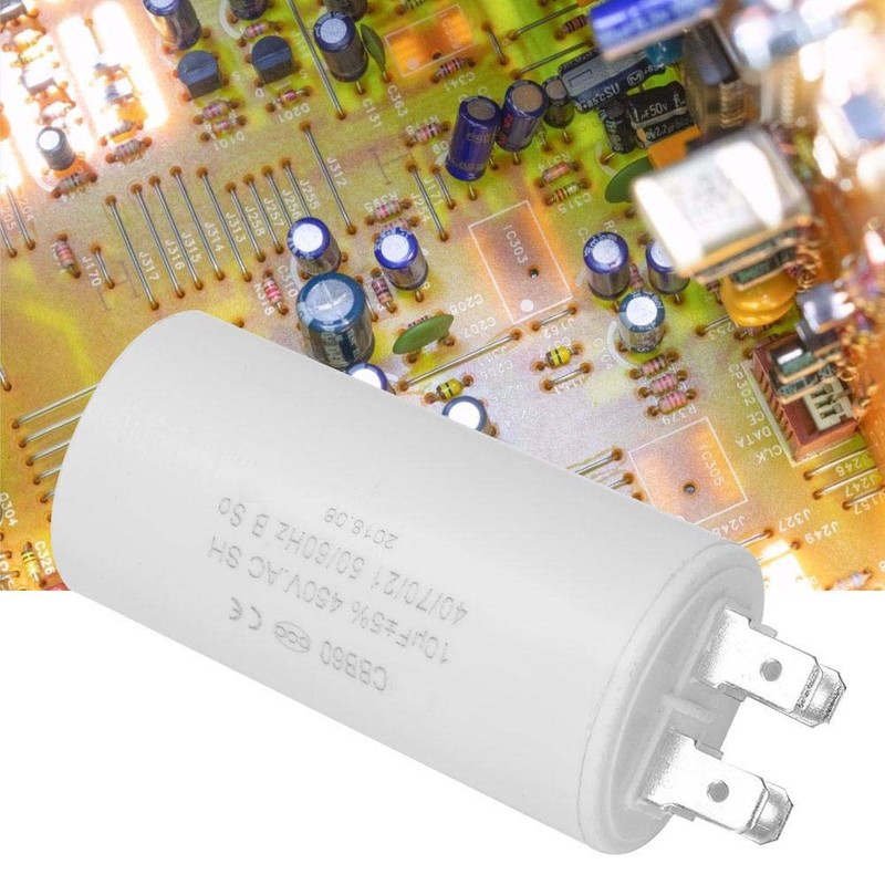 Neel CBB60 0.2 10μF 450V Motor Starting Capacitor, Round Panel