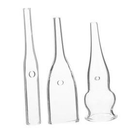 FRCOLOR 3Pcs Blackhead Glass Heads Kit for Pore Vacuum Machine Reusable Facial Cleaning Accessories for Nose Chin Face Care Professional Skincare at Home