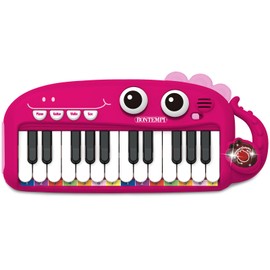 Bontempi | PlayKeys: Tastiera Giocattolo a 24 Tasti per Piccoli Musicisti, Rosa, 300x140x40 mm