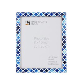 Handicrafts Home 8x10 Picture Frames - Vintage Style Wall Hanging & Desk Decor - Farmhouse Photo Frames Ideal for Living Room Office & Home Decor Large Picture Frame for Diploma & Wall Decor, Blue