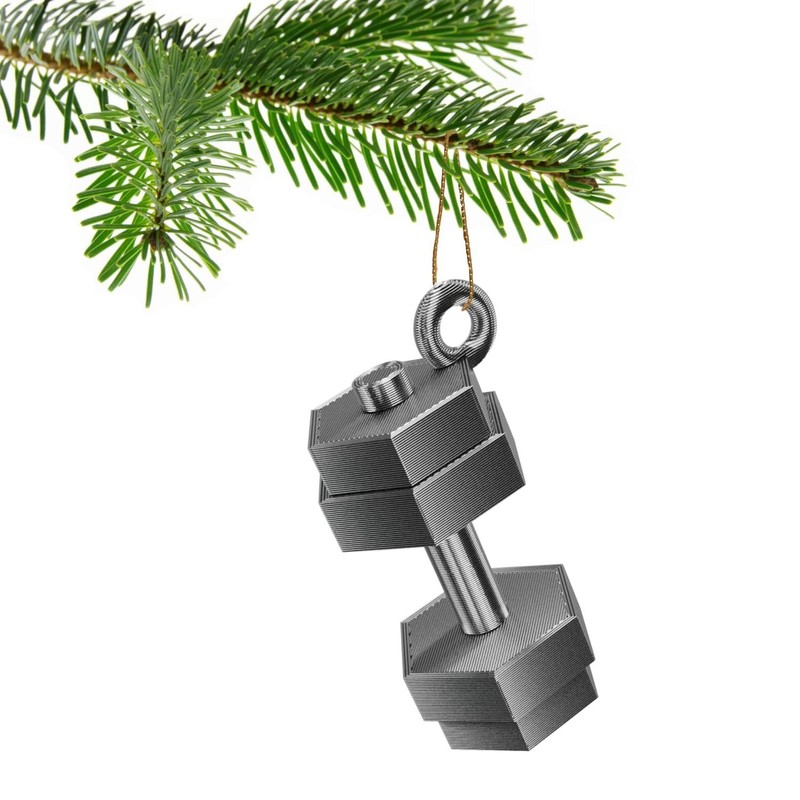 Dumbbell Christmas Tree Bauble Decoration Ornament For Christmas Xmas Noel