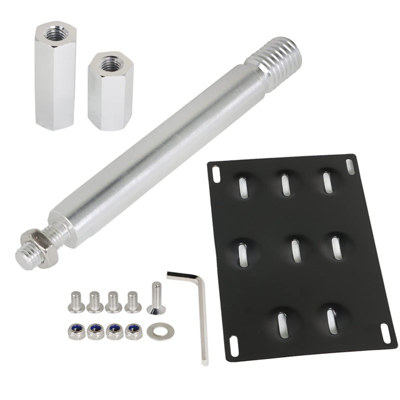 SEBLAFF Front Bumper Tow Hook License Plate Bracket Replacement for