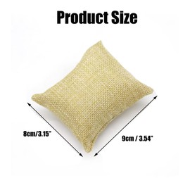 QUUPY 6 x Small Canvas Watch Cushion Jewelry Bangle Cushion Cuff Anklet Dangle Earrings Necklace Holder Organizer 3x3.5 Inch