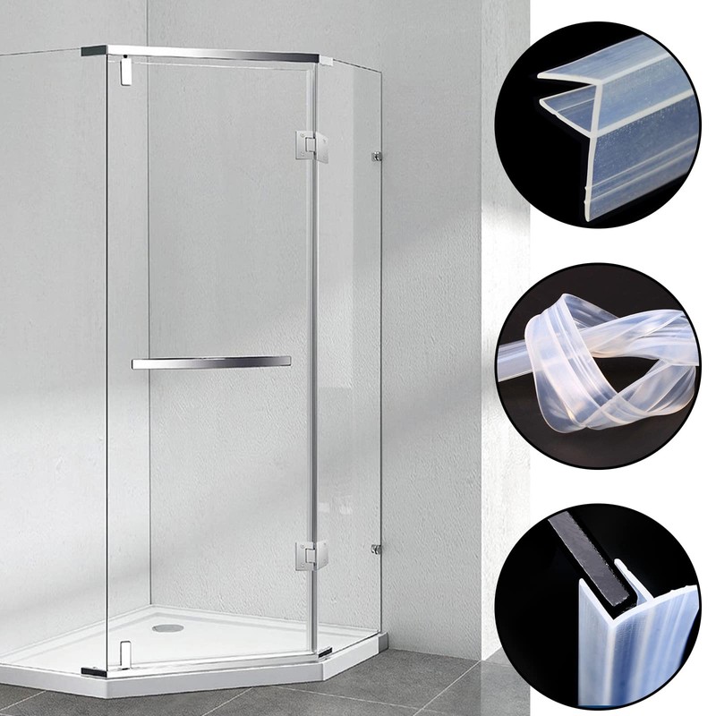 H Shape Bath Shower Screen Seal Strip Soft Rubber Shower