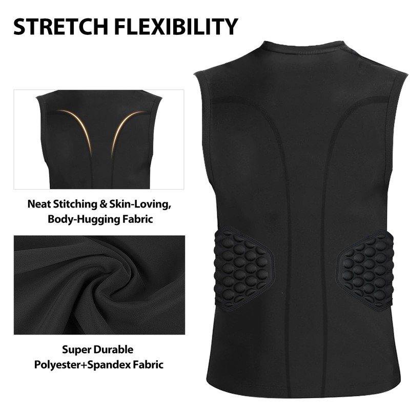 HolyElks Baseball Chest Protector Youth, Padded Compression Shirt for Baseball