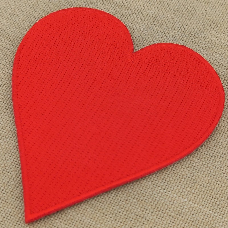 Red Heart Embroidered Iron-On Patch Iron-On Patch Appliqué Poker Love