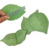 5 Packs Green Leaf-Shaped Sticky Notes Stickers Removable Self-Stick Notes